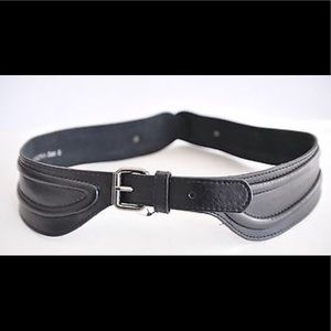 NEW BCBG MAXAZRIA WIDE BELT VEGAN LEATHER CORSET